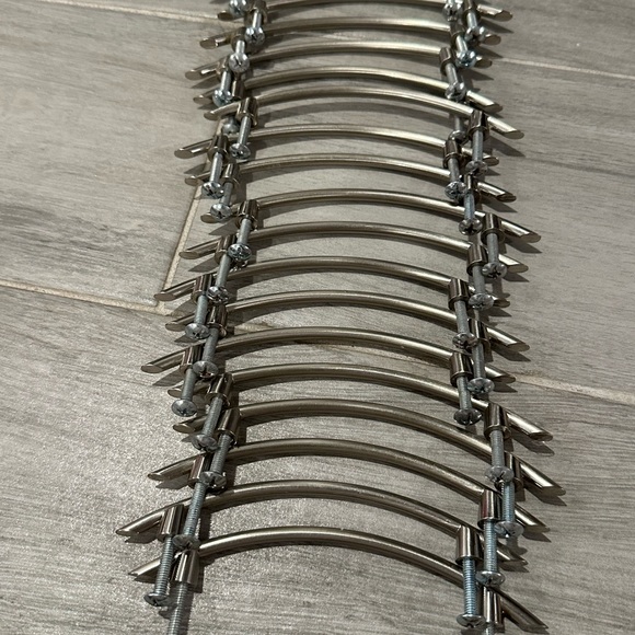 20 hardware handles, drawer pulls, Curved brushed nickel door handles, kitchen - Picture 5 of 9